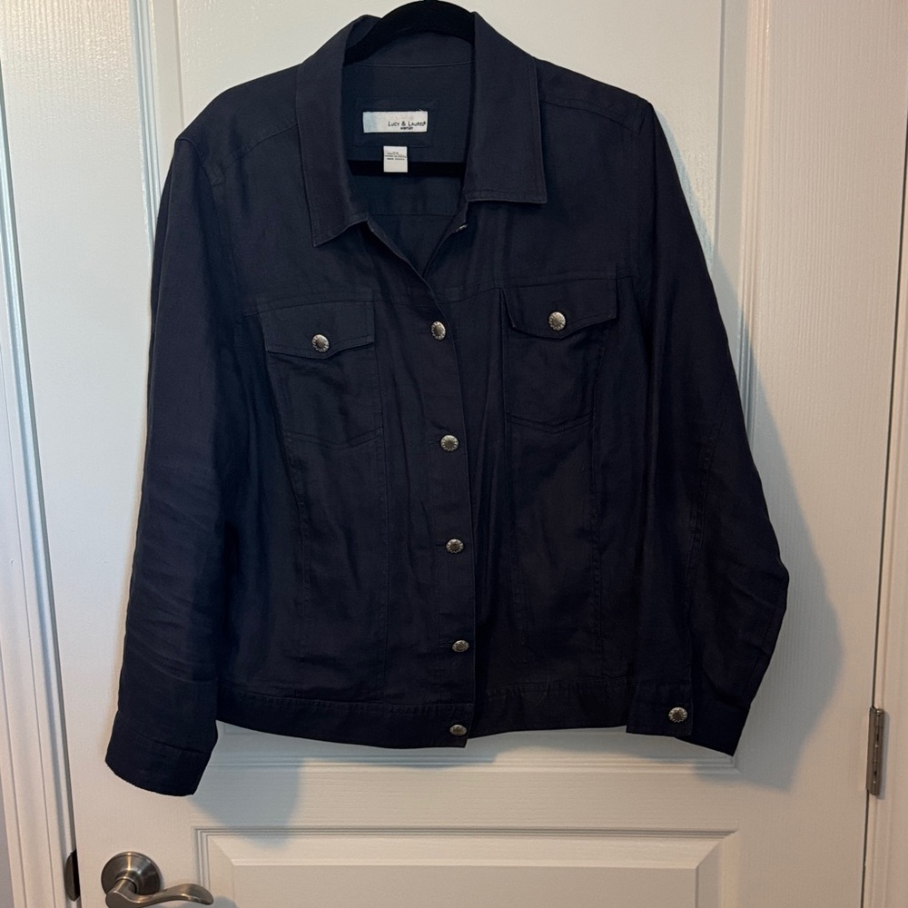 Lucy & Laurel Navy Jean Jacket